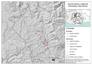 Ayuntamientos y Agencias Municipales, Etla-Oaxaca. Elaborado por Daniela Osorio Crespo.